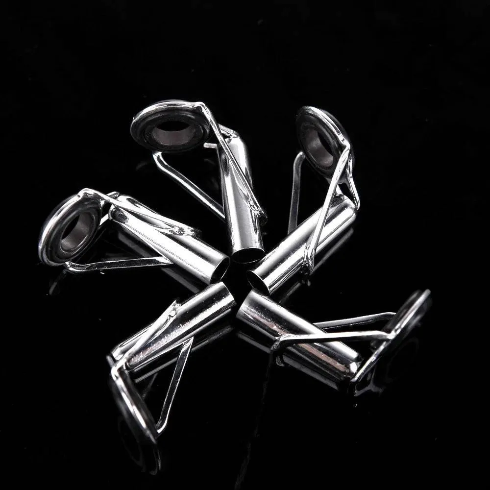80Pcs Fishing Rod Guide Tip Repair Kit Set DIY Eye Rings Different Size Stainless Steel Frame With Box 2021 New In Fast Delivery