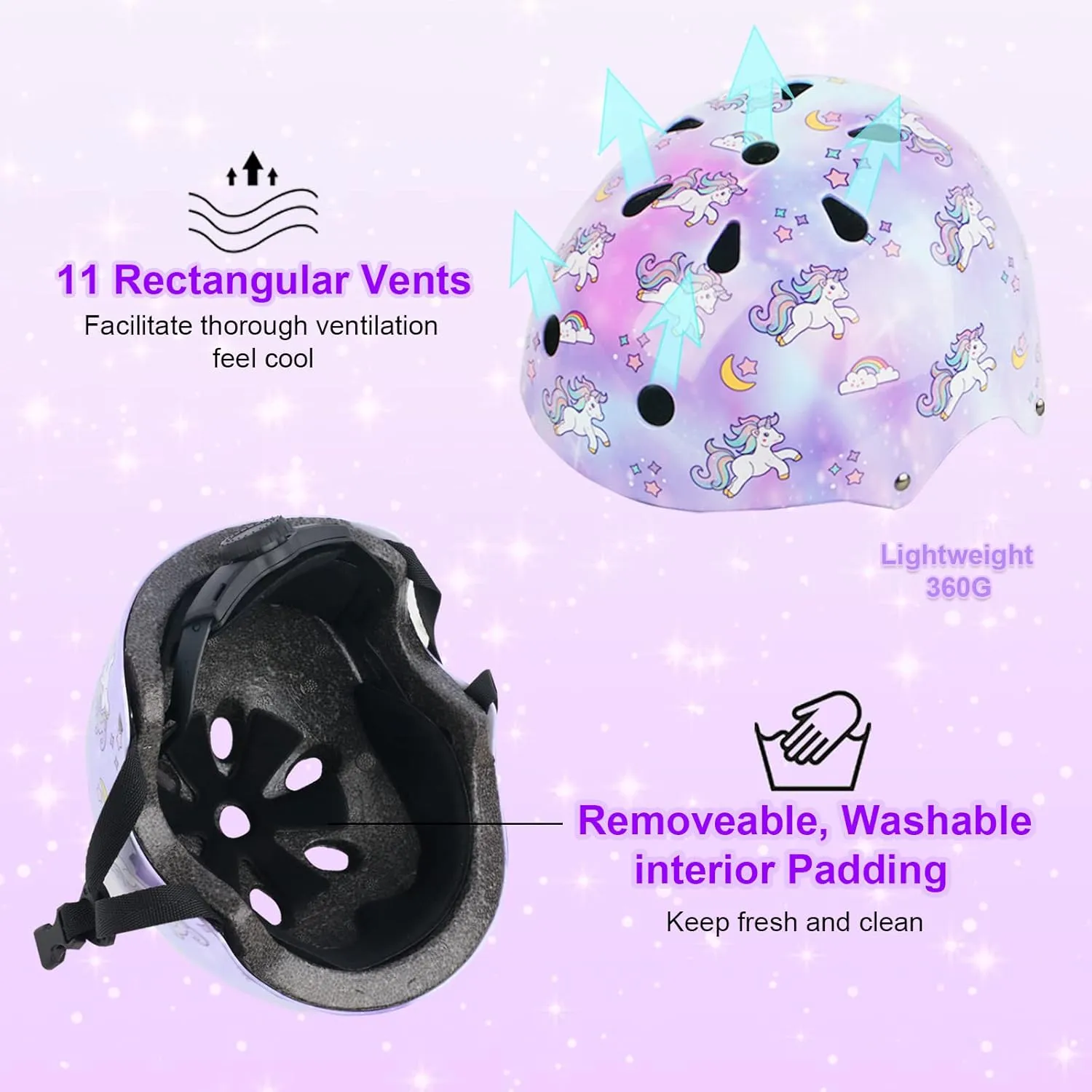 Adjustable Skateboard Bike Protective Helmet for Toddler Girls Kids Youth Boys CPSC Certified for Sports Bicycle Scooter Inline Roller Skating Rollerblading Cycling