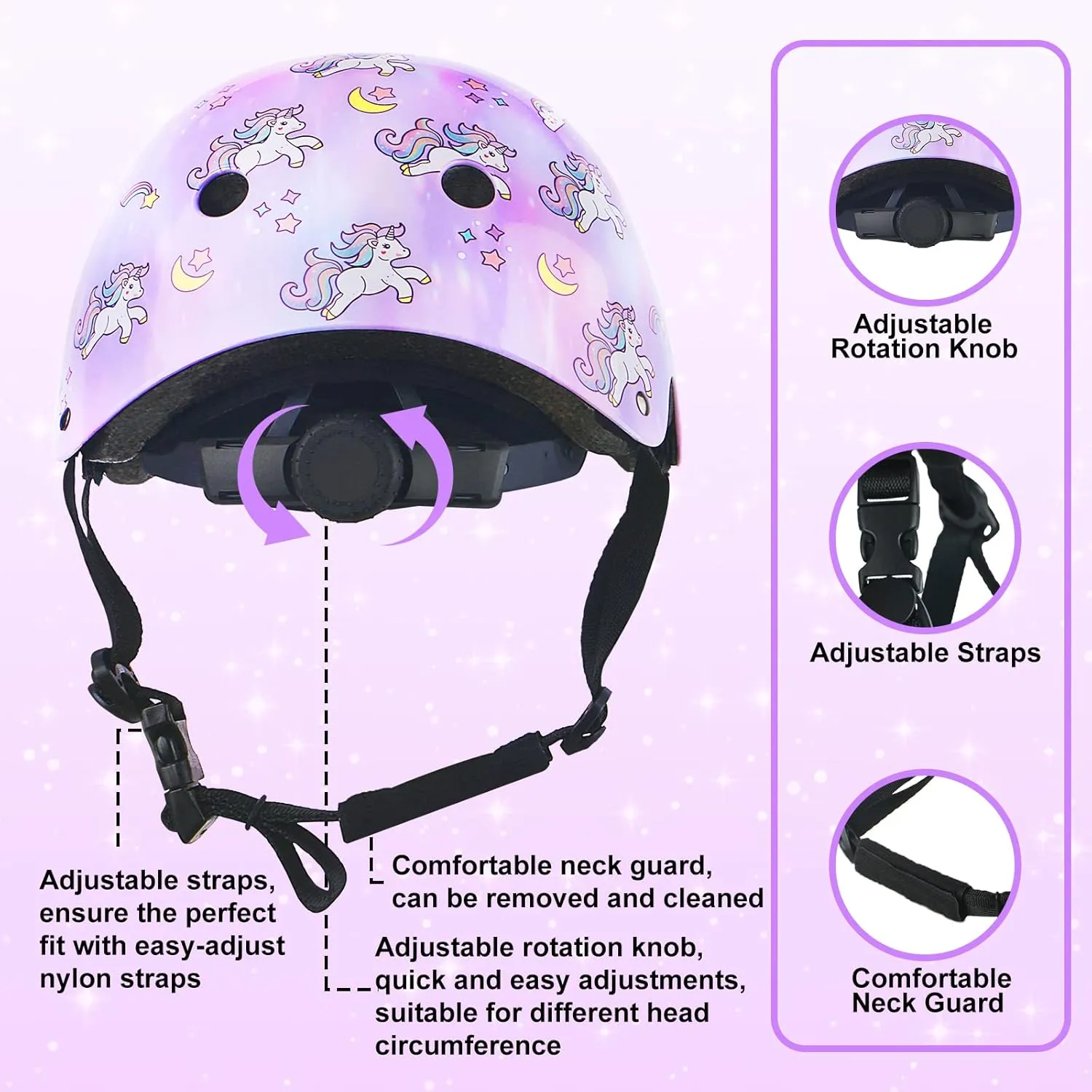 Adjustable Skateboard Bike Protective Helmet for Toddler Girls Kids Youth Boys CPSC Certified for Sports Bicycle Scooter Inline Roller Skating Rollerblading Cycling