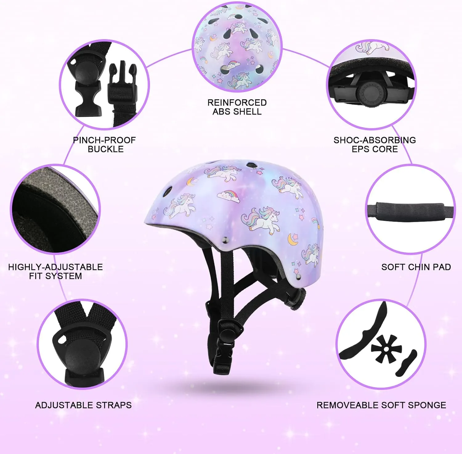 Adjustable Skateboard Bike Protective Helmet for Toddler Girls Kids Youth Boys CPSC Certified for Sports Bicycle Scooter Inline Roller Skating Rollerblading Cycling
