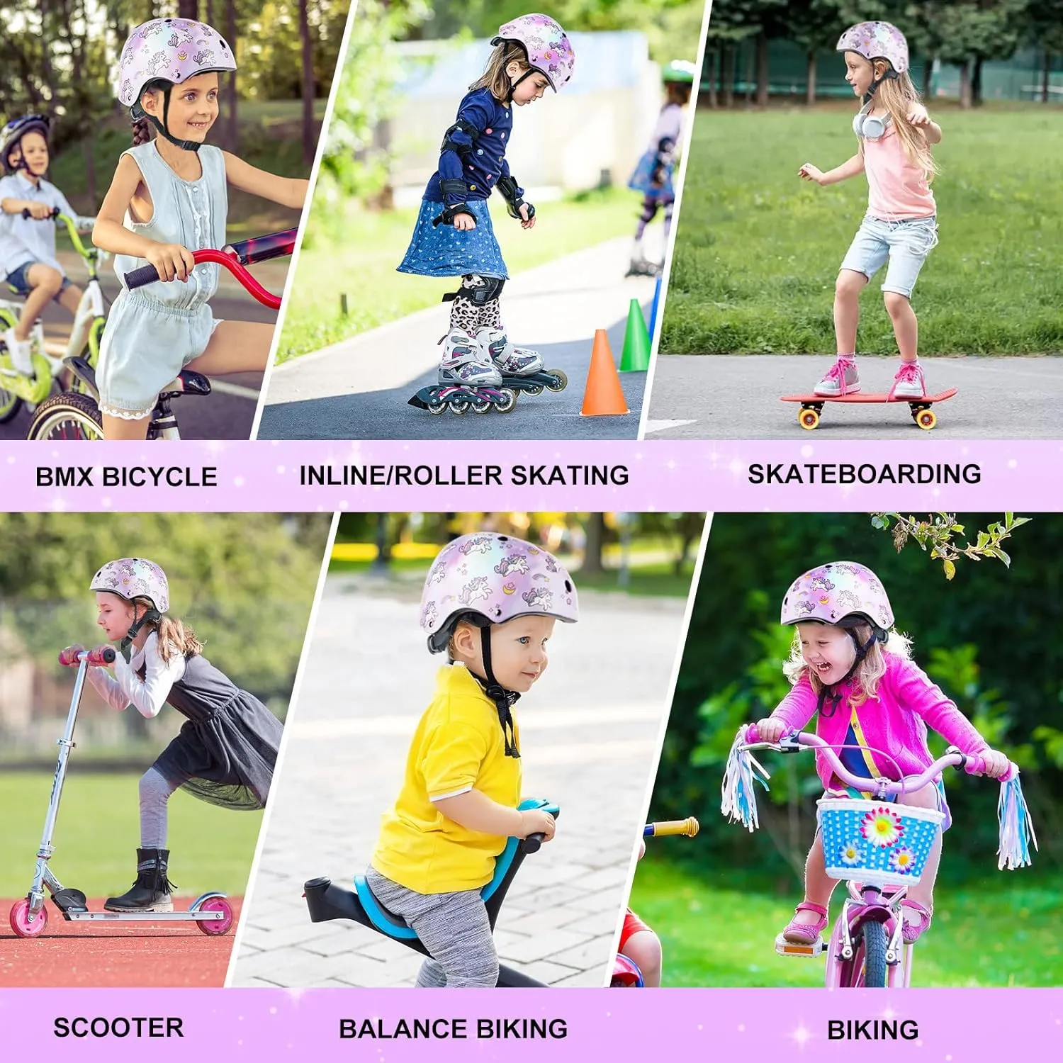 Adjustable Skateboard Bike Protective Helmet for Toddler Girls Kids Youth Boys CPSC Certified for Sports Bicycle Scooter Inline Roller Skating Rollerblading Cycling