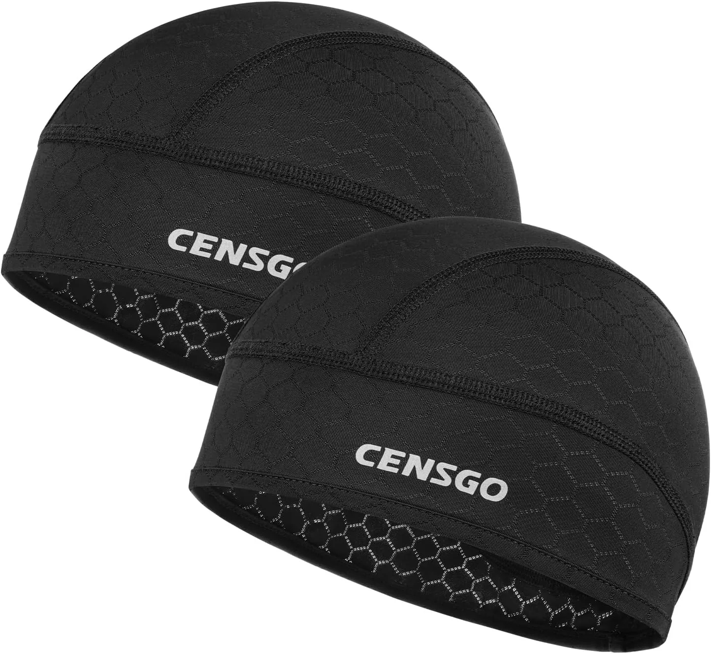 CENSGO Skull Cap Helmet Liner for Men Women, Cycling Cap Sweat Wicking Liner, Cooling Head Cover for Running