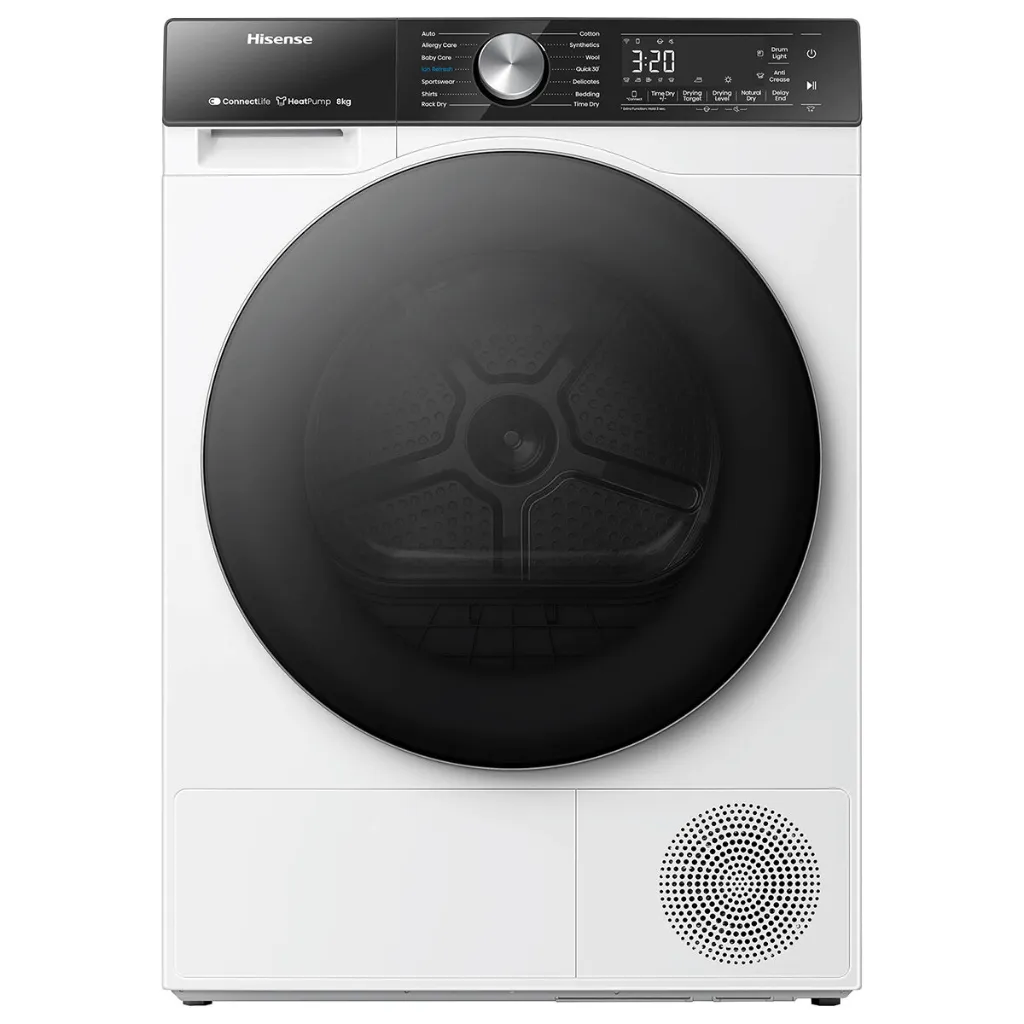 Hisense HDFS80HE 8kg White Heat Pump Dryer