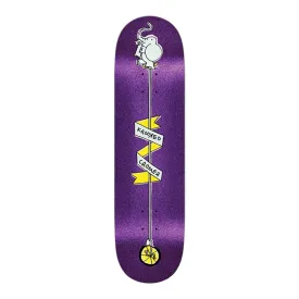 Krooked Skateboards Brad Cromer Unicycle Purple Skateboard Deck 8.38"