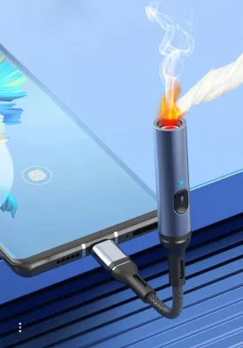 Mini Windproof Phone Cigarette Lighter – Type-C Rechargeable Mobile Cigarette Lighter, Perfect Gift for Trendsetters