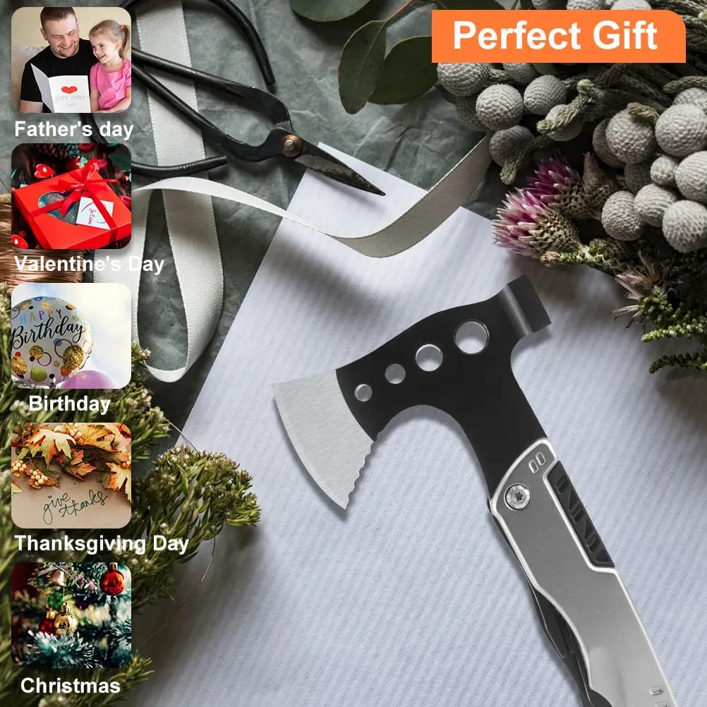 NewDoar Hammer Multitool Camping Accessories Survival Gear and Equipment Bottle Opener - Grey Axe