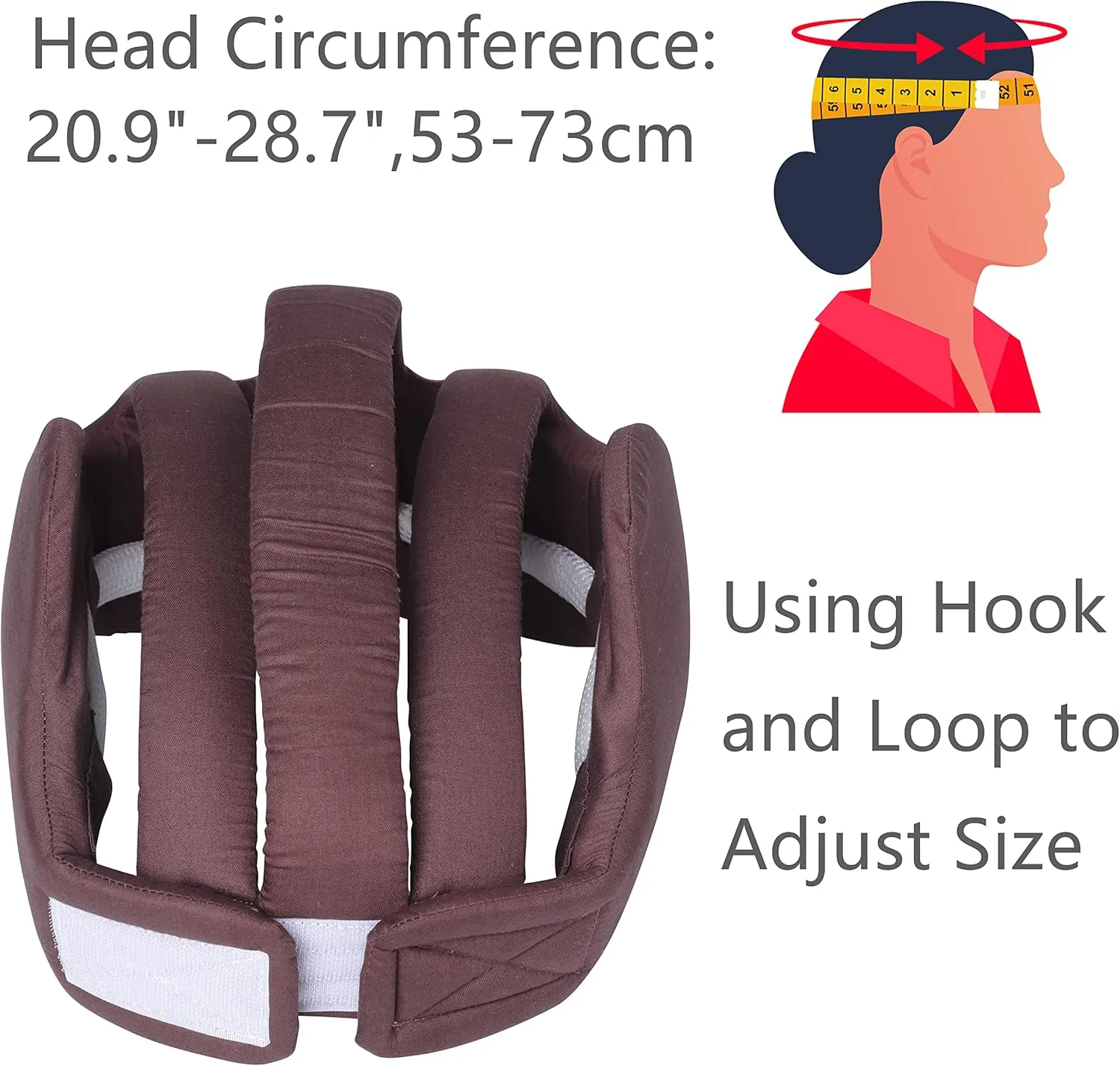 Thick Protection Helmet for Elderly Youth Adults,Head Protection for Elderly Falls,Soft Helmet for Epilepsy Seizures Prevent Head Injuries,Safety Bump Cap,for Home Gardening