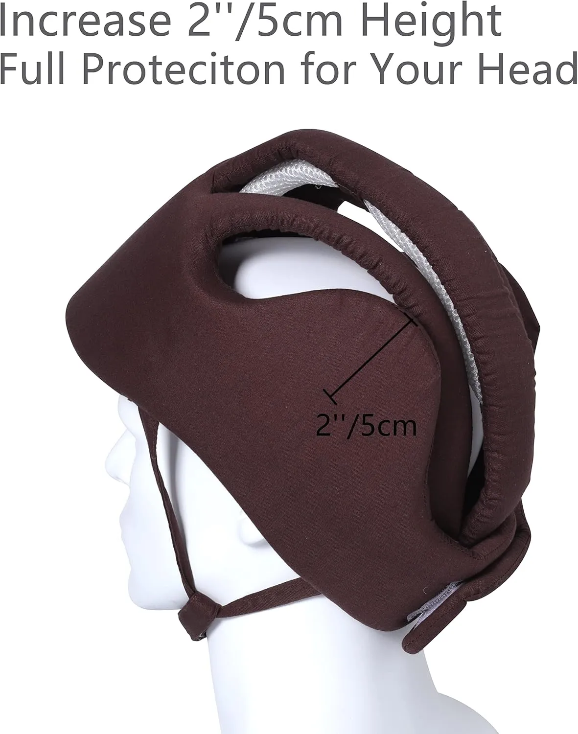 Thick Protection Helmet for Elderly Youth Adults,Head Protection for Elderly Falls,Soft Helmet for Epilepsy Seizures Prevent Head Injuries,Safety Bump Cap,for Home Gardening